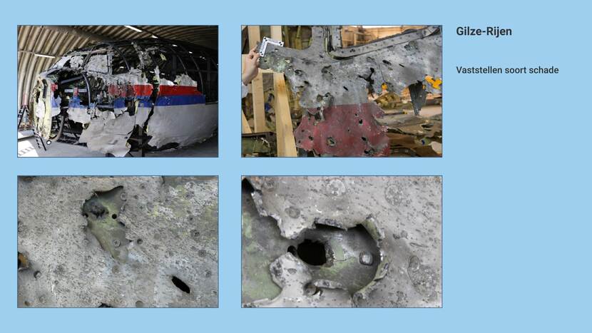 Vaststellen soorten schade wrakdelen MH17