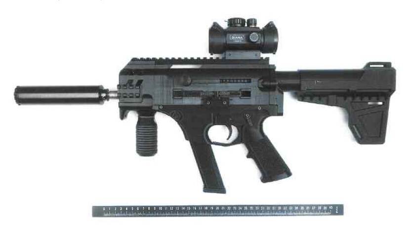 Het aangeboden 3D geprinte wapen